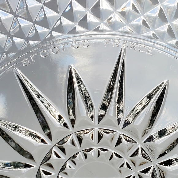 "Diamant" 9" Salad/Serving Bowl by Arcoroc Cristal D'Arques-Durand France 🇫🇷 - Picture 5 of 8